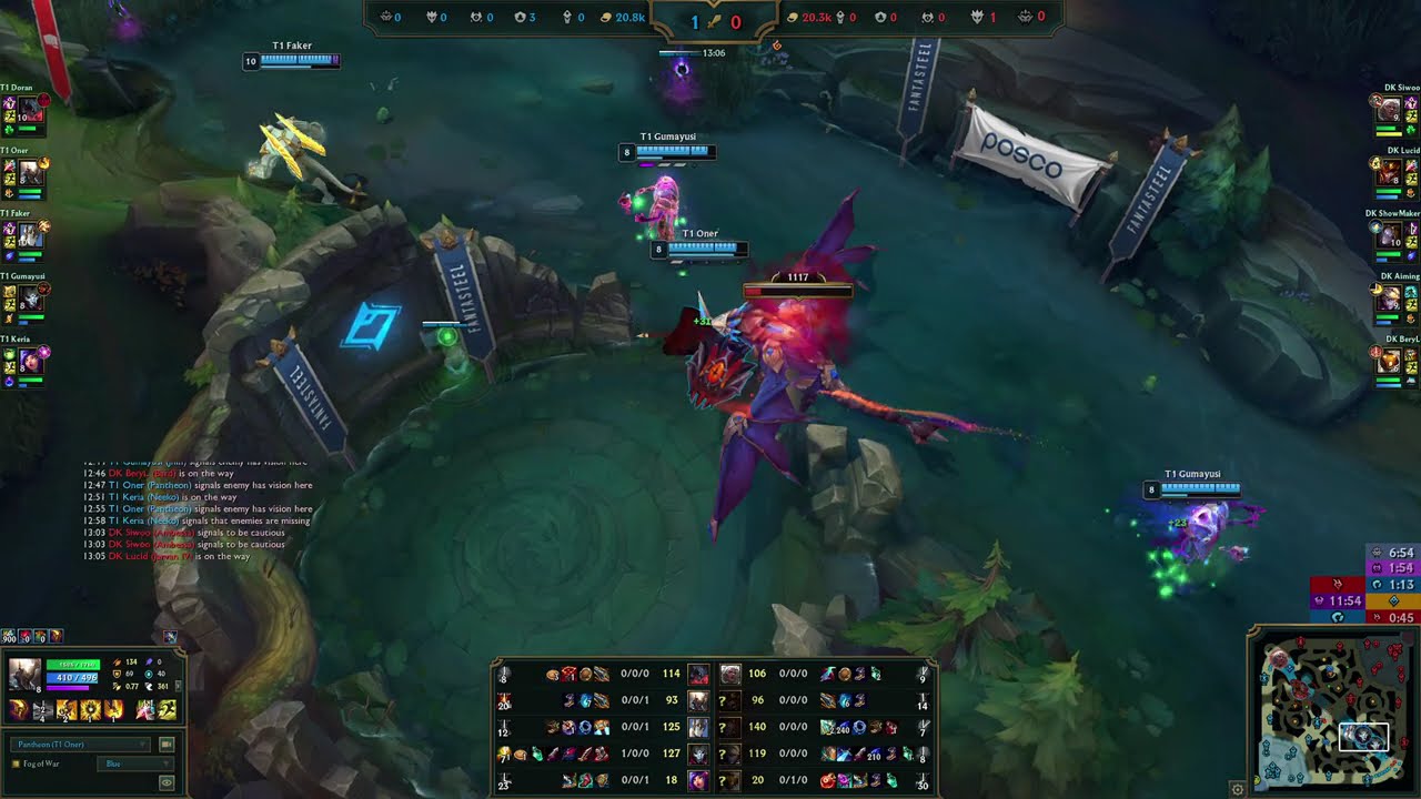 LCK 2025 Split 3 Playoffs Round 1: T1 vs DK Game 1 (T1 Oner Pantheon Jungle POV)