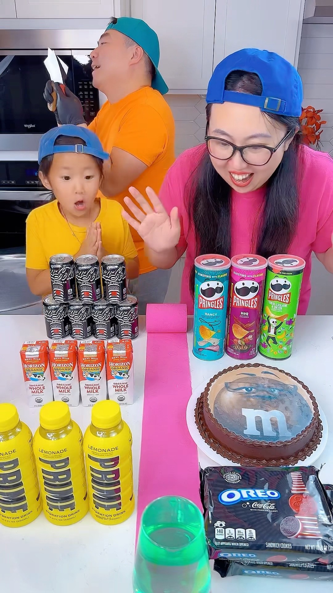 American popular snacks vs drinks ice cream challenge!? #funny by Ethan Funny Family