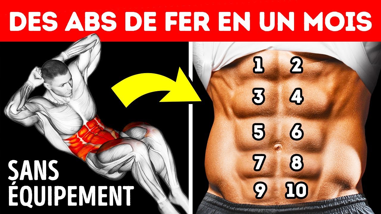 18 Exercices pour faire apparaître tes abdos rapidement - YouTube