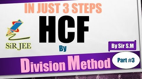 HCF By Division Method In Urdu/Hindi By Sir Jee..