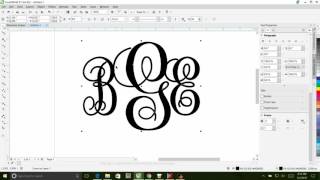 How to design a Monogram is Corel Draw
