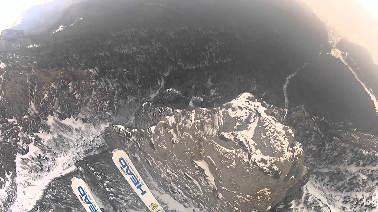 Extreme Insane Speedflying Ski take-off Bucegi Caraiman Valea Alba Kalinderu