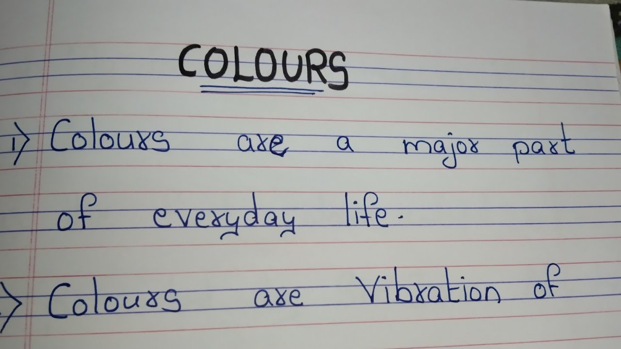 essay on colours for ielts