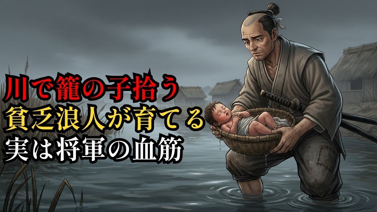川上から流れてきた捨て子の少女を育てた貧乏浪人。15年後、その娘の正体が【将軍家の最後の血筋】と判明し、江戸中がひれ伏す事態に！
