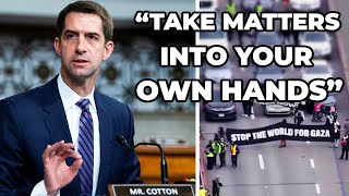 Tom Cotton Calls for Vigilante Justice Against Pro-Palestine Protesters #Shorts