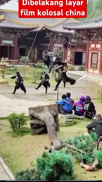 beginilah adegan terjun dari genteng di film kolosal chinaš #trik #syuting #film
