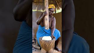 Mother of 20 cooking pounded yam for her family #villagelife #cooking #viralshorts #shorts