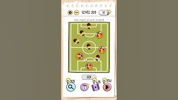 We must score a goal. || Brain test || Level 203 gameplay
