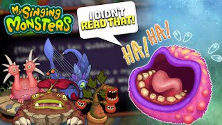 Monsters With The Funniest Biographies From My Singing Monsters