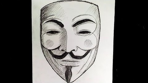 How To Draw V For Vendetta Mask || V For Vendetta Drawing