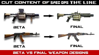 Cut Content of Spec Ops: The Line - Beta vs Final Weapon Designs