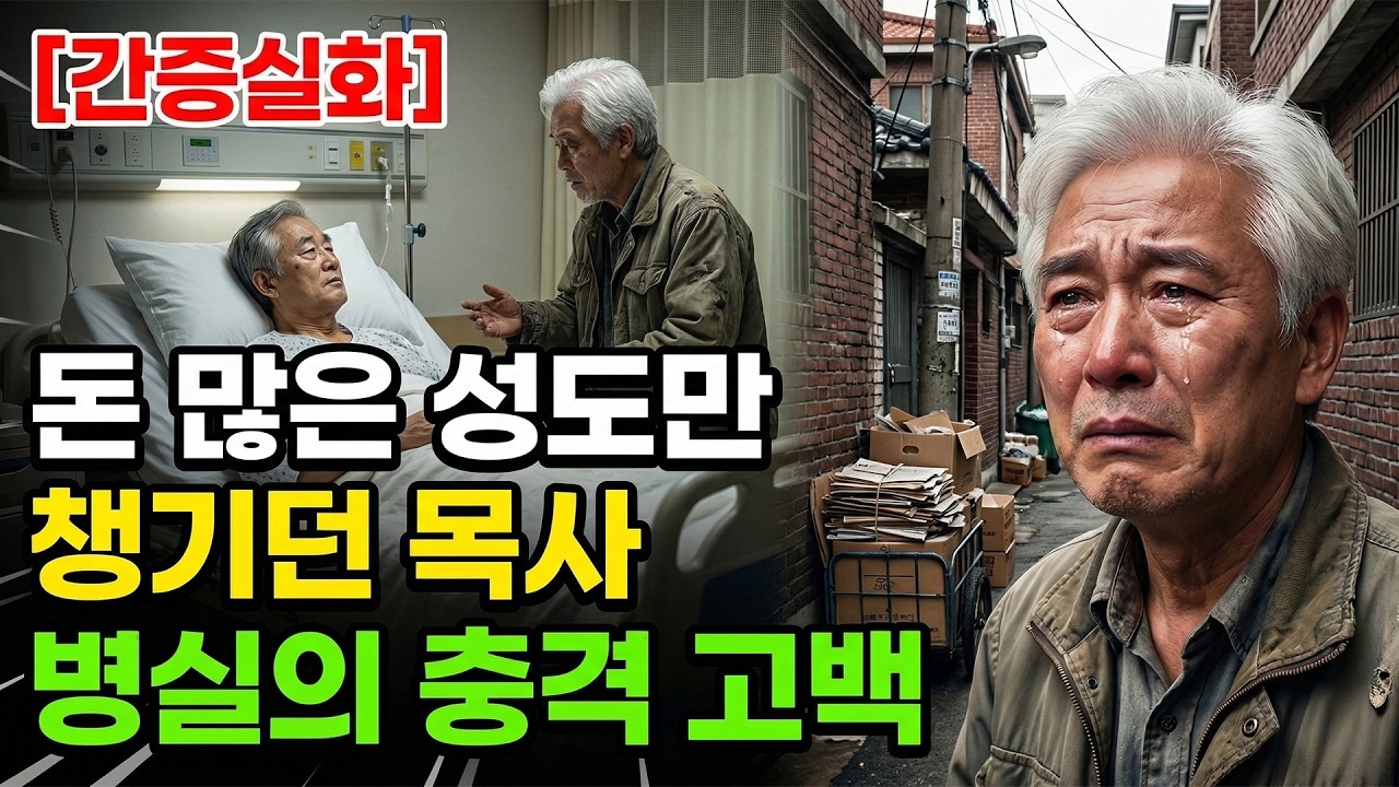 (신앙 간증) 돈 많은 성도만 챙기던 목사, 가난한 집사에게 병실의 충격 고백 | 기독교 간증, 실화 간증, 교회 간증, 인생 로그