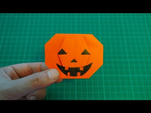 origami【Halloween／Jack-o'-lantern】 - YouTube
