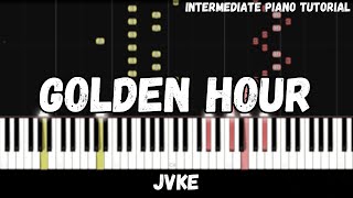 JVKE - Golden Hour (Intermediate Piano Tutorial)