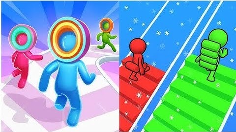 Bridge Race 3D Vs Layer Man 3D🔵🔴⚫All New Max Update Mobile Gameplay WE21