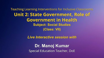Live Interaction on PMeVIDYA : Teaching Learning Interventions for Inclusive Classrooms