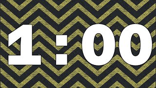 Free Countdown Timer | Yellow Chevron Pattern | 1 minute
