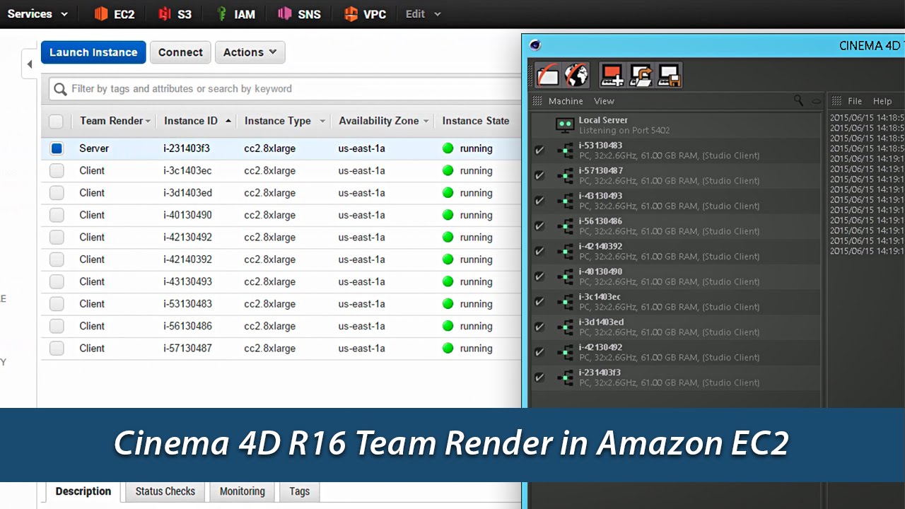 Render client. Render queue POS. Render. Team. File.
