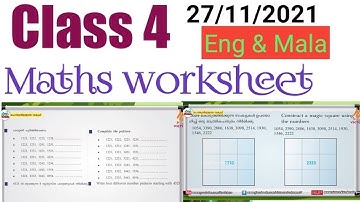 class 4 Maths worksheet 27/11/21|