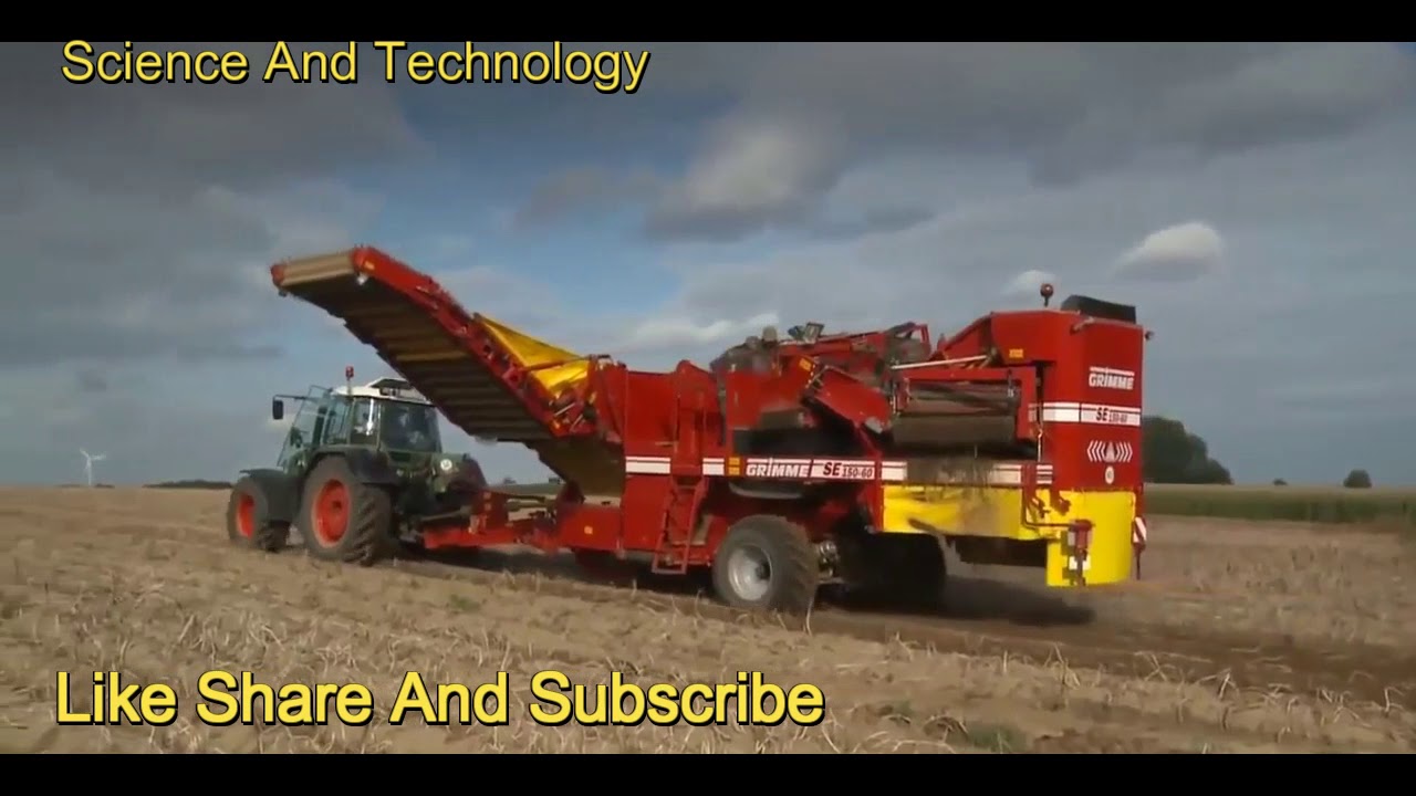 ジャガイモ収穫機現代農業 - YouTube
