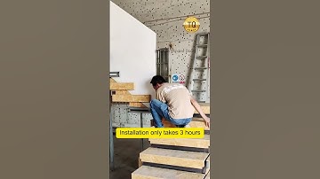 The artistic stacked staircase that only takes 3 hours to install.#stair #stairs #staircasedesign
