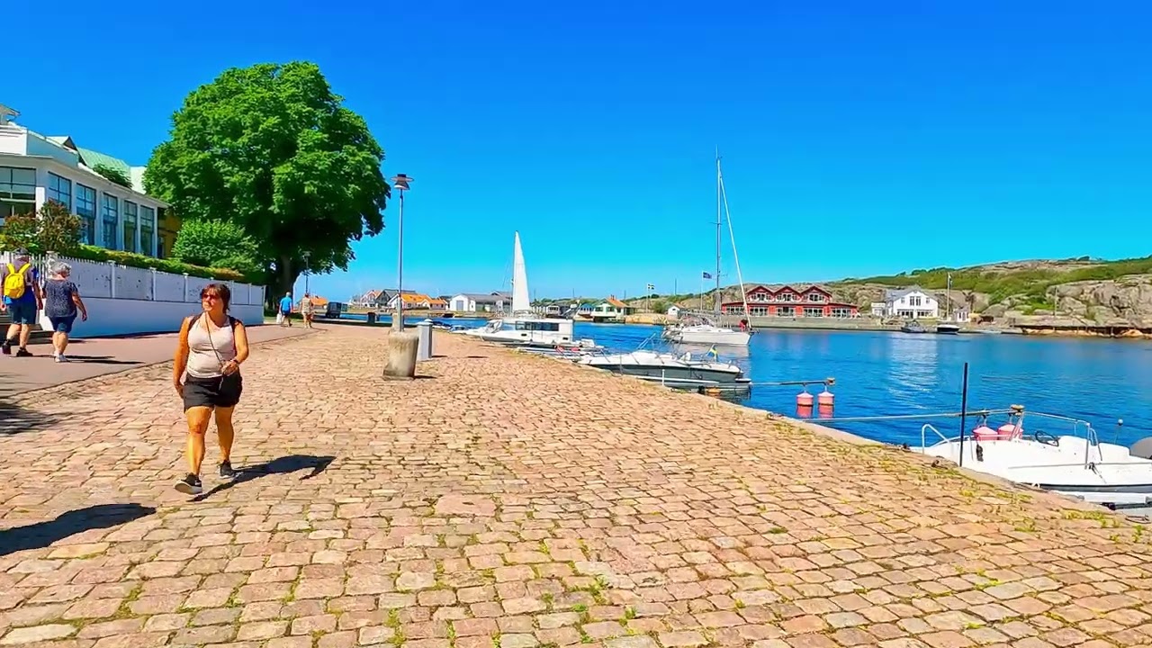 Walk around Marstrand Marstrand island one summer day 2024 4k