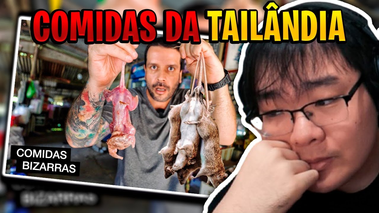 Provando COMIDAS na Tailândia que turistas NÃO TEM CORAGEM!! 🇹🇭 (Sou Mochileiro) | Tiba React
