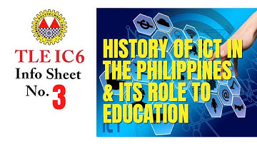 History of ICT & its Role to Education in the Philippines | TLE IC6 Info Sheet 3 | Tag-Lish Lecture