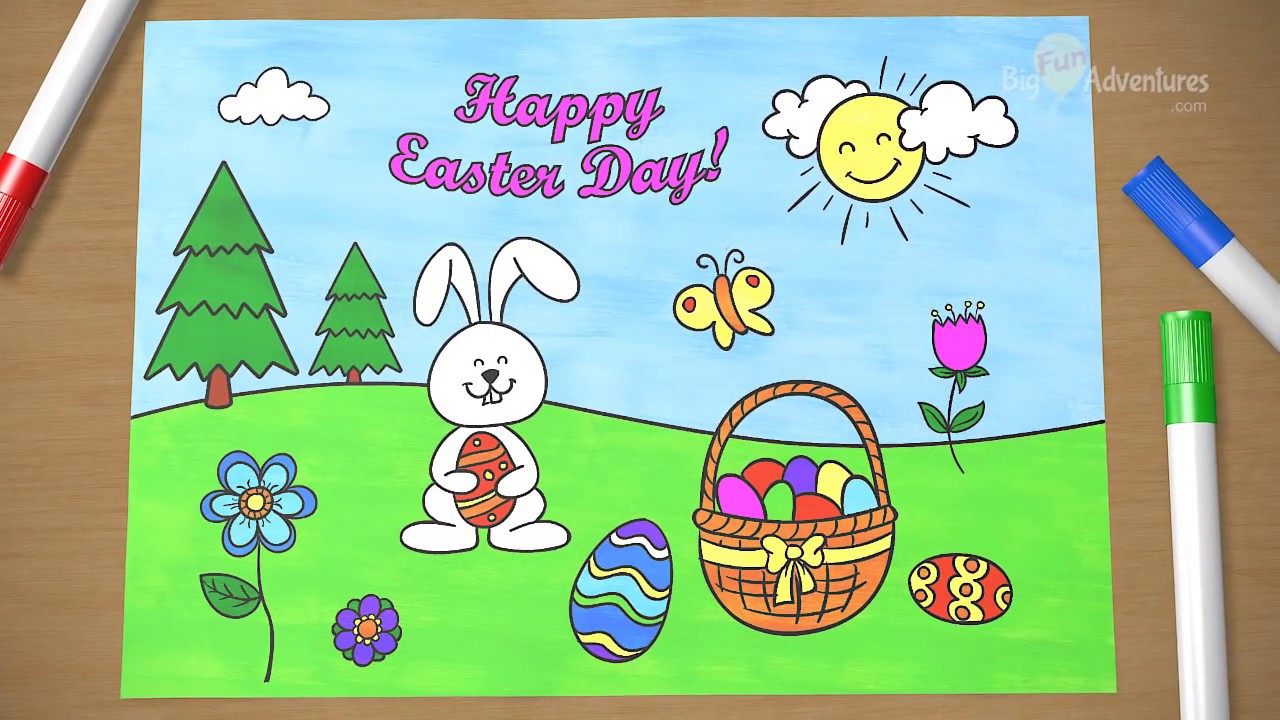Animated COLORING PAGE - Easter Egg
