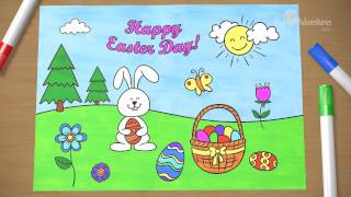 Animated COLORING PAGE - Easter Egg