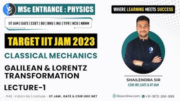 𝐆𝐚𝐥𝐢𝐥𝐞𝐚𝐧 𝐚𝐧𝐝 𝐋𝐨𝐫𝐞𝐧𝐭𝐳 𝐓𝐫𝐚𝐧𝐬𝐟𝐨𝐫𝐦𝐚𝐭𝐢𝐨𝐧|𝐋 - 𝟏 | 𝐂𝐥𝐚𝐬𝐬𝐢𝐜𝐚𝐥 𝐌𝐞𝐜𝐡𝐚𝐧𝐢𝐜𝐬 | 𝐈𝐈𝐓 𝐉𝐀𝐌 𝐏𝐡𝐲𝐬𝐢𝐜𝐬 | 𝐈𝐅𝐀𝐒