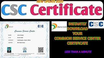 How To Download CSC Certificate | Digital Seva CSC Certificate 2020