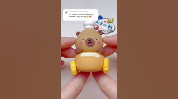 Bread Capybara 🥖 🚖 #clay #clayart #capybara #shorts