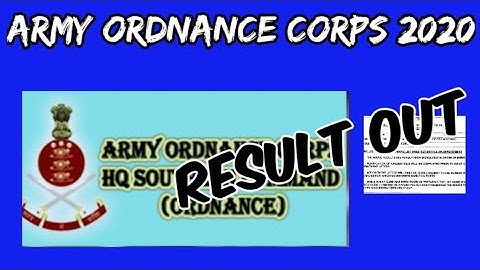 Army Ordnance Corps (AOC) Result| AOC Fitter Result 2020| aoc result