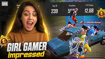 Girl Streamer impressed ?💀 0.03 Sec Fastest 1v4 Clutch in Conqueror Lobby🔥