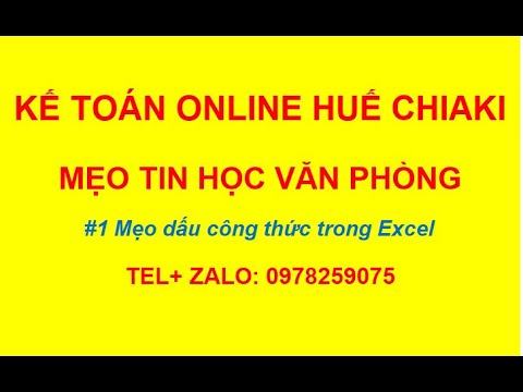 #1: Mẹo dấu công thức trong Excel #learnontiktok #tinhocvanphong #ketoanhuechiaki #ketoanonline