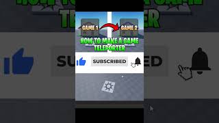 I Made A Game Teleporter In Roblox Studio