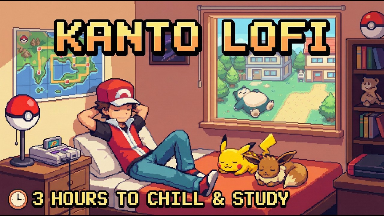 The Entire Kanto Journey: 3-Hour Pokémon Lofi [30th Anniversary Special]