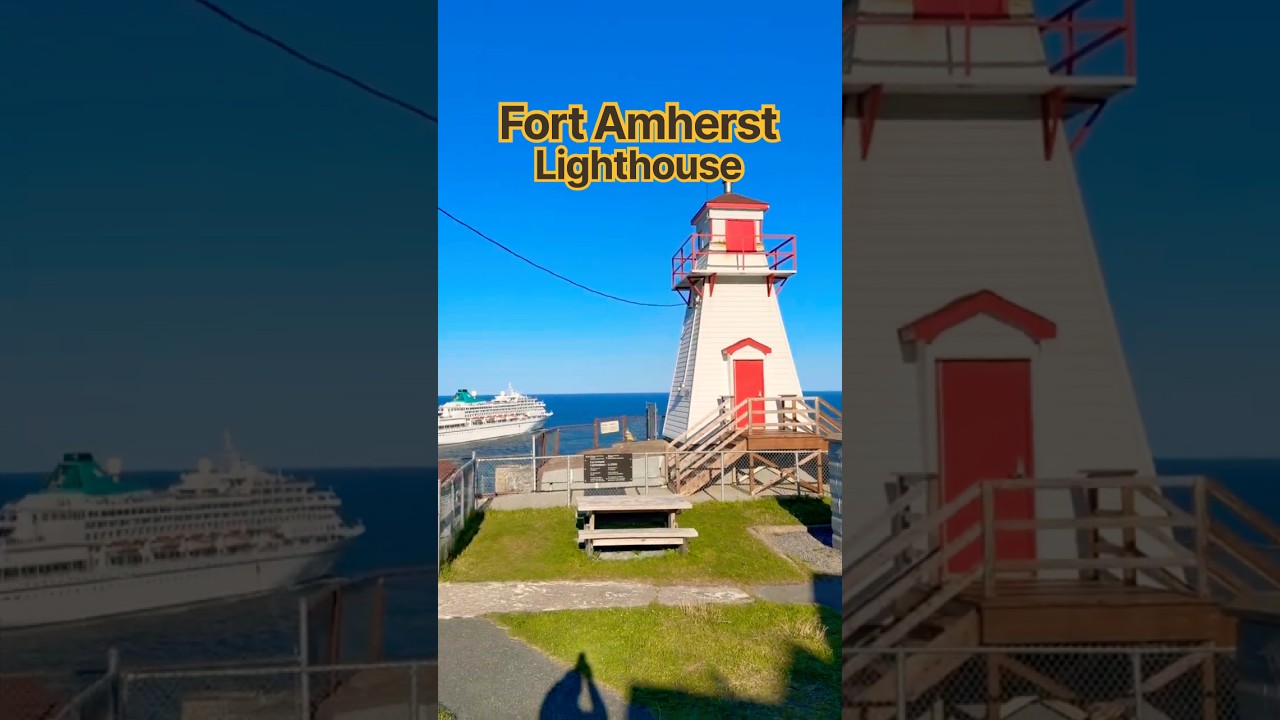 NEWFOUNDLAND Cruise Ship & Lighthouse