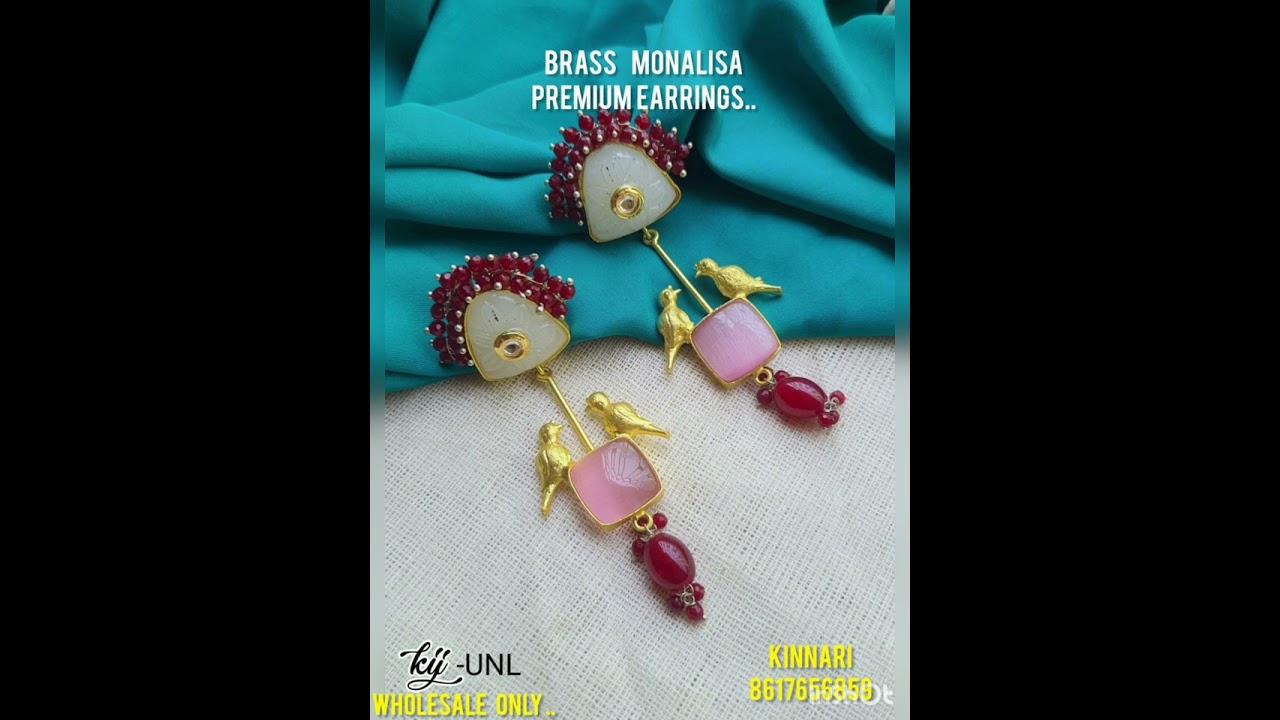 Brass Earrings Wholesale| Brass Druzy Earrings | Monalisa Stone| Manufacturer & Wholesaler |