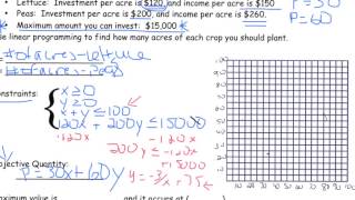 Linear programming applications notes 1