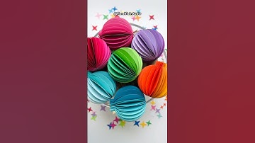 Honeycomb Ornaments, Christmas Crafts, Paper Craft, Kids Crafts, DIY Christmas #diyornaments