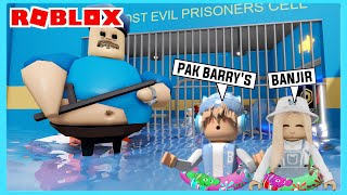 Aku Dan @alyanadiva Dipenjara Dalam Banjir Di Game Roblox Escape Barry Prison Waterpark