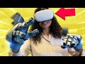I Tried WIRELESS VR Haptic Gloves for Oculus Quest 2!