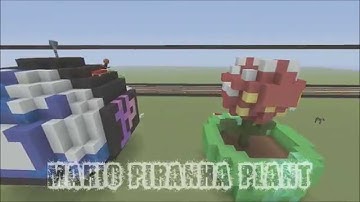 MineCraft 3D Pixel Art Tutorial - Piranha Plant From Mario