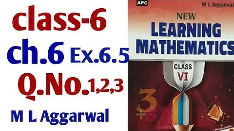 M L Aggarwal chapter- 6 understanding elementary shapes exercise 6.5 question 1, 2 and 3