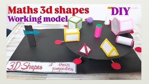 maths 3d shapes working model - tlm - geometry project with faces - edges and vertex
