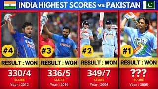 India&#39;s Highest ODI Scores vs Pakistan | India&#39;s Highest Totals vs Pakistan in ODI Cricket History