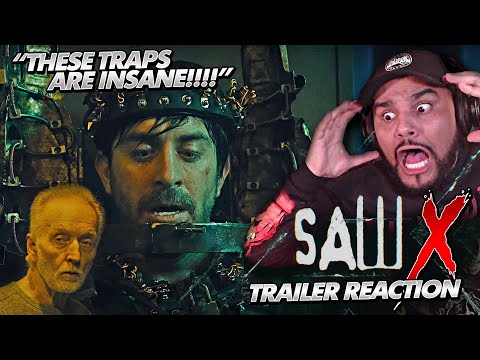 *I'M HERE FOR THE TRAPS!* Saw X (2023) *Live TRAILER REACTION* Tobin Bell is BACK! Horror