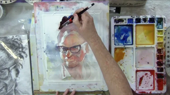 Creating Dark Hair While Painting Watercolor Portr...
